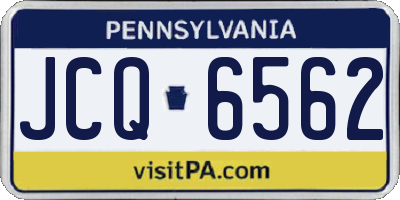 PA license plate JCQ6562