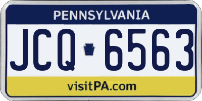 PA license plate JCQ6563