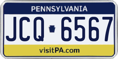 PA license plate JCQ6567