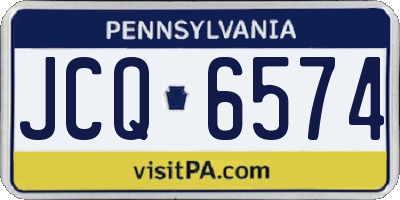 PA license plate JCQ6574