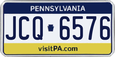 PA license plate JCQ6576