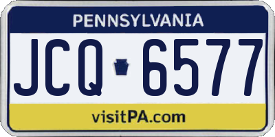 PA license plate JCQ6577