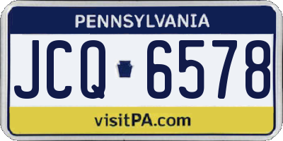 PA license plate JCQ6578