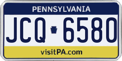 PA license plate JCQ6580