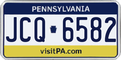 PA license plate JCQ6582