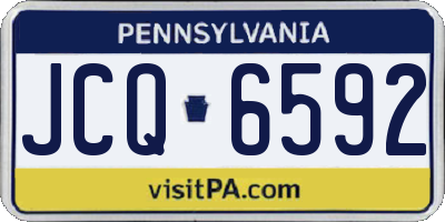 PA license plate JCQ6592