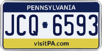 PA license plate JCQ6593