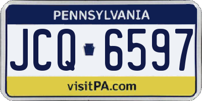 PA license plate JCQ6597