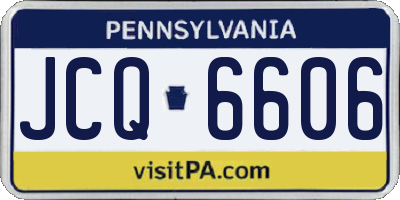PA license plate JCQ6606