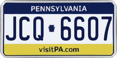 PA license plate JCQ6607