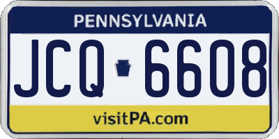 PA license plate JCQ6608