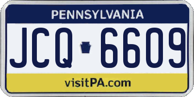 PA license plate JCQ6609