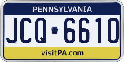 PA license plate JCQ6610