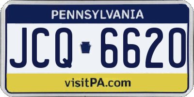 PA license plate JCQ6620