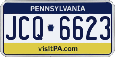 PA license plate JCQ6623