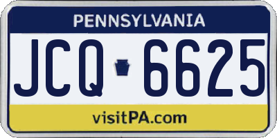 PA license plate JCQ6625
