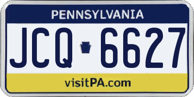 PA license plate JCQ6627