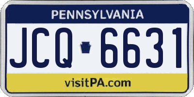 PA license plate JCQ6631