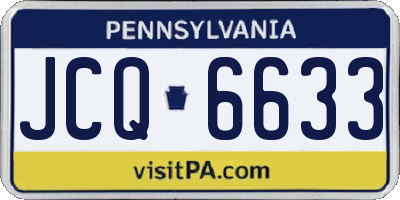PA license plate JCQ6633