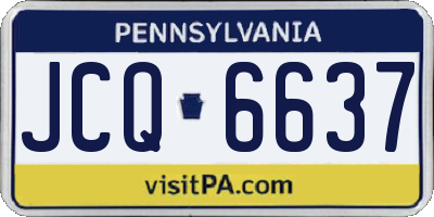 PA license plate JCQ6637