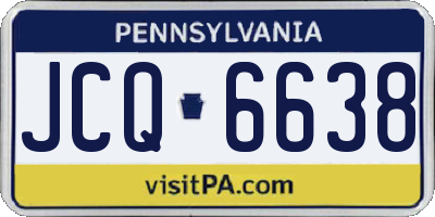 PA license plate JCQ6638