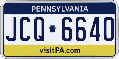 PA license plate JCQ6640