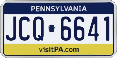 PA license plate JCQ6641