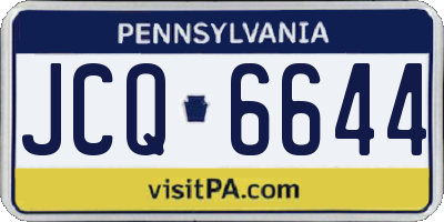 PA license plate JCQ6644