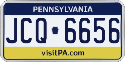 PA license plate JCQ6656