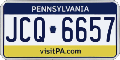 PA license plate JCQ6657