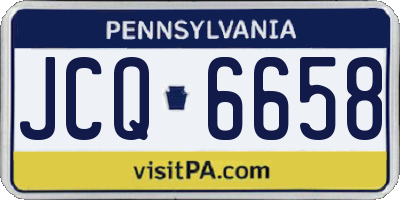 PA license plate JCQ6658