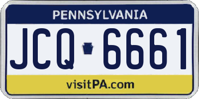 PA license plate JCQ6661