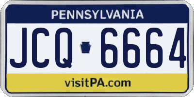 PA license plate JCQ6664