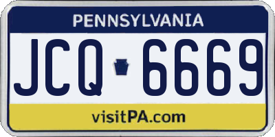 PA license plate JCQ6669