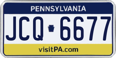 PA license plate JCQ6677