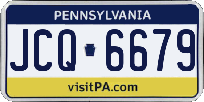 PA license plate JCQ6679