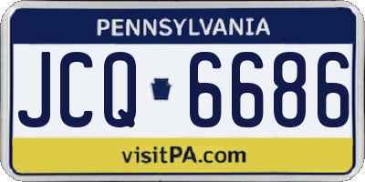 PA license plate JCQ6686