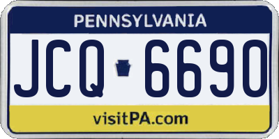 PA license plate JCQ6690