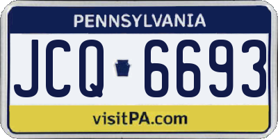 PA license plate JCQ6693