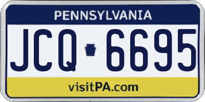 PA license plate JCQ6695