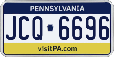 PA license plate JCQ6696