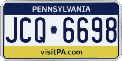 PA license plate JCQ6698