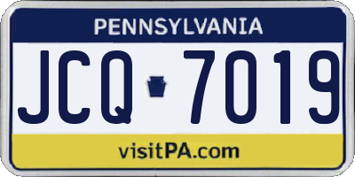PA license plate JCQ7019