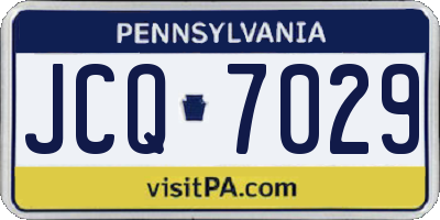 PA license plate JCQ7029
