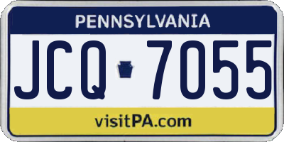 PA license plate JCQ7055