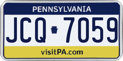 PA license plate JCQ7059