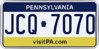 PA license plate JCQ7070