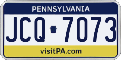 PA license plate JCQ7073