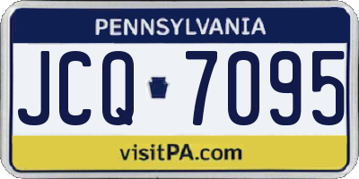 PA license plate JCQ7095
