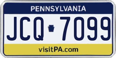 PA license plate JCQ7099